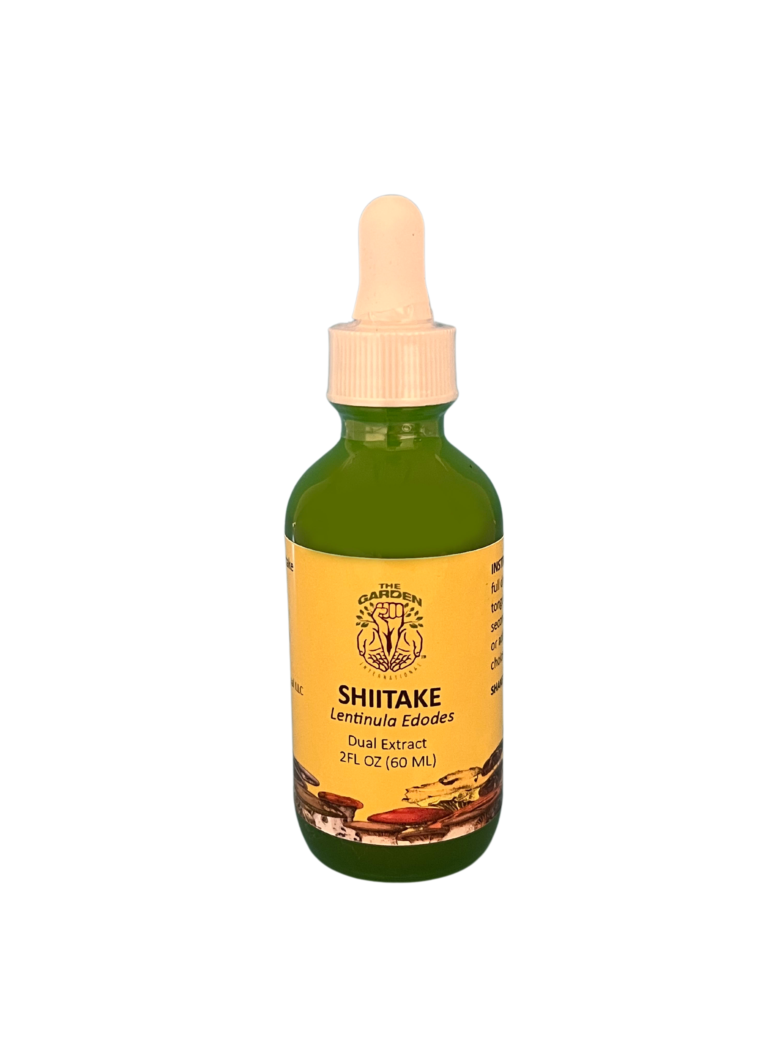 Shiitake Tincture Bottle – Organic Dual Extract for Immune Support, Heart Health, and Antioxidant Benefits.