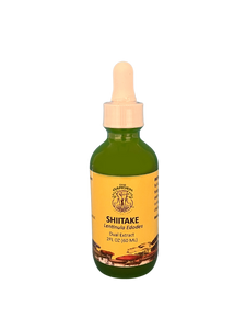 Shiitake Tincture Bottle – Organic Dual Extract for Immune Support, Heart Health, and Antioxidant Benefits.