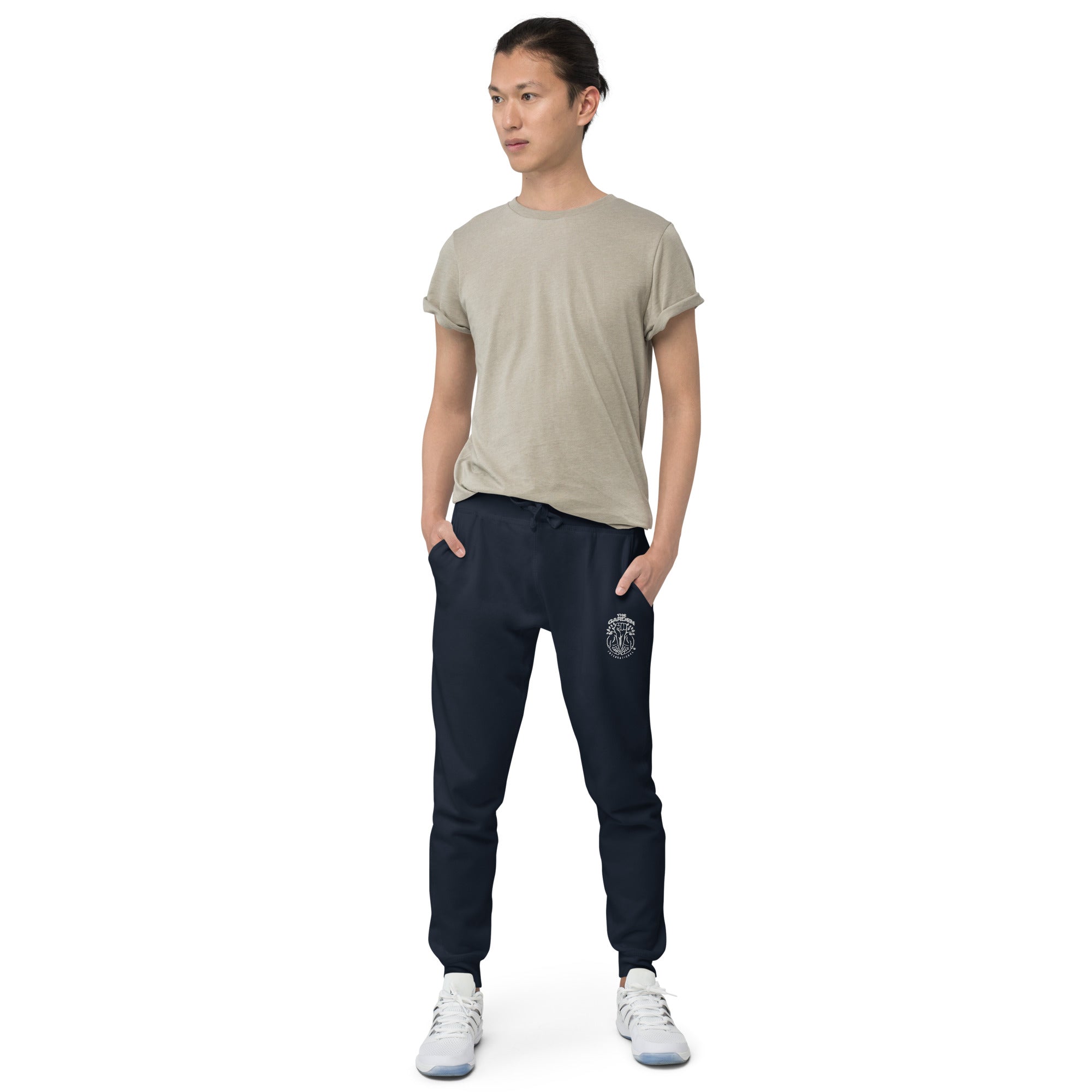 Black Unisex Fleece Sweatpants – Cozy, Sustainable Loungewear for Comfort, Outdoor Wear, and Eco-Friendly Fashion Enthusiasts.