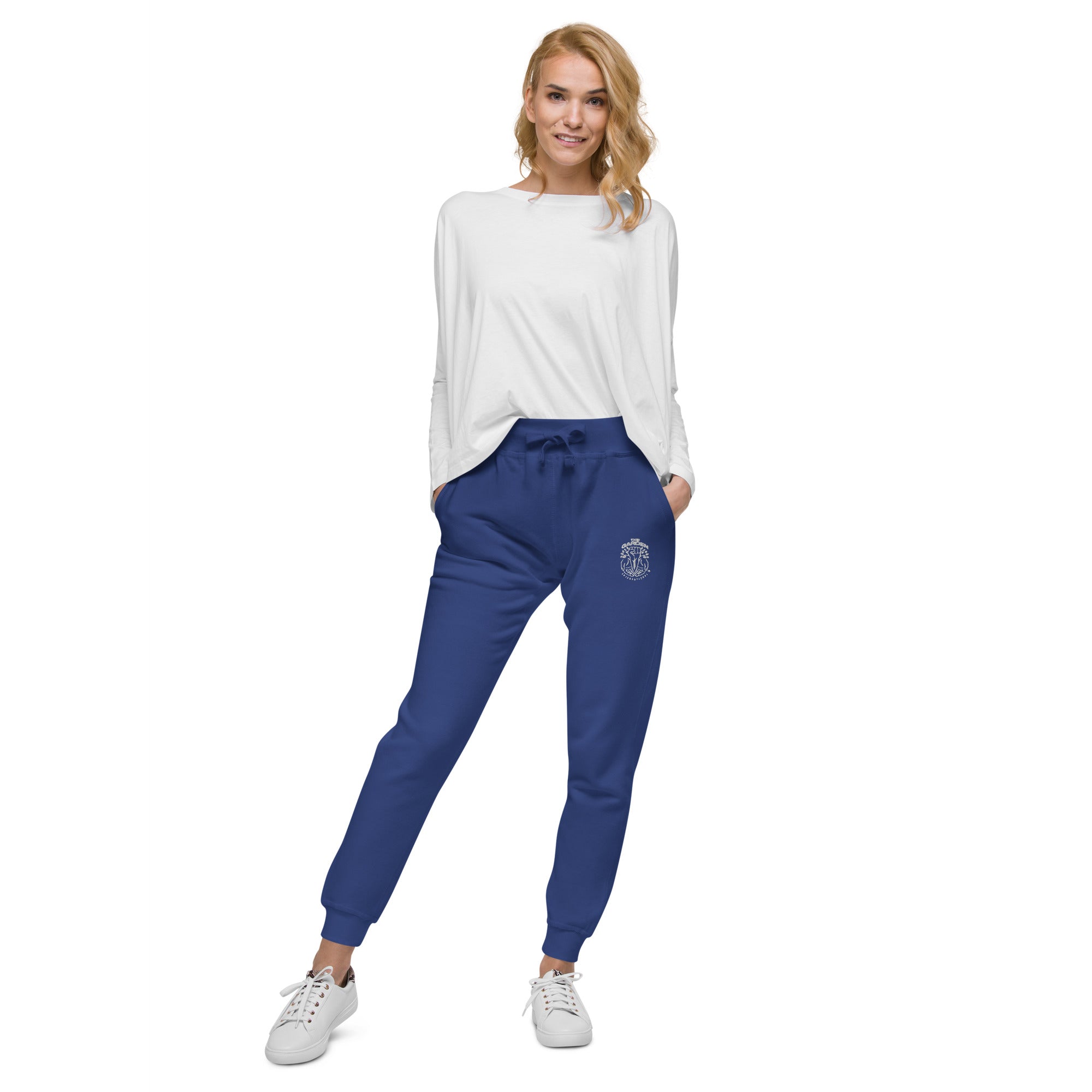 Royal Blue Unisex Fleece Sweatpants – Soft, Sustainable, and Comfortable Loungewear for Eco-Friendly Fashion and Outdoor Wear.